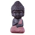 thumbnail image 2 of Ceramic Tea Little Monk Handmade Decor Ornament Pink, 2 of 7