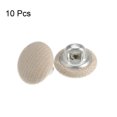 thumbnail image 3 of Unique Bargains 10pcs 16L Fabric Cloth Covered Button 10mm Round Metal Shank Sewing Buttons for Suits Dress Blouses, Beige, 3 of 5