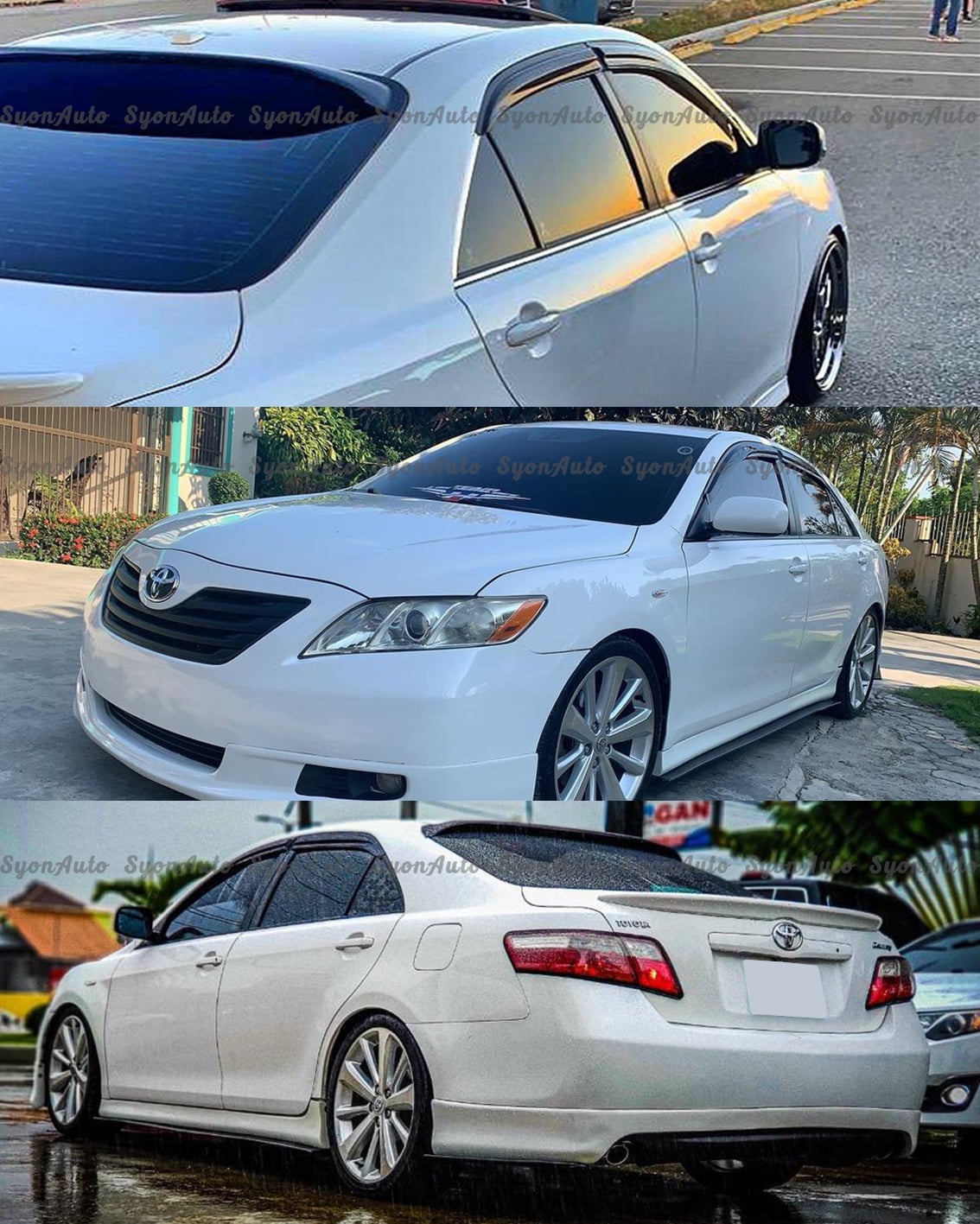 Fits 2007 2011 Toyota Camry JDM 3D Wavy Mugen Style Window Visor Rain Guard Vent Walmart