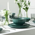 thumbnail image 5 of Stone Lain Rio 32-Piece Dinnerware Set Stoneware, Includes Glassware, Service for 8, Green, 5 of 6