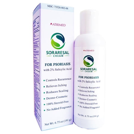 Soraresal Cream for Psoriasis Treatment with Salicylic Acid, 6.75 oz