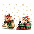 thumbnail image 2 of Christmas Window Clings Festive Christmas Glass Decals, 1 Sheet 16x24 Inch Mouse Train Painted Christmas Theme Removable Stickers Christmas Decorations, 2 of 5