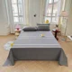 thumbnail image 3 of Juego de sábanas con estampado de cuadros blancos y negros simples, 100 % algodón, transpirable y agradable para la piel, con 2 fundas de almohada, 3 of 5