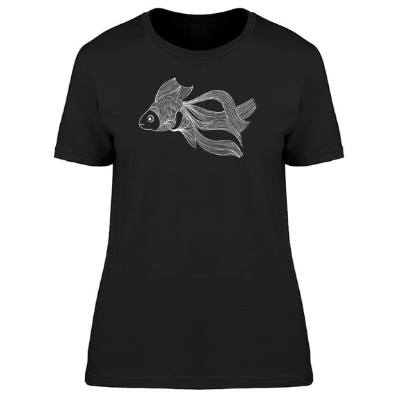 Goldfish Cool Retro Sketch Tee Women's -Image by Shutterstock