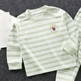 thumbnail image 4 of 18-24 Months Girls Long Sleeve Pajama Set Toddler Baby Girl Fall Winter Clothes 2T 3T 4T 5T Outfits Long Sleeve Knitted Cotton Tops Pants Clothes Set Toddler Gift 3 6 12 18 24 Months,Green, 4 of 5