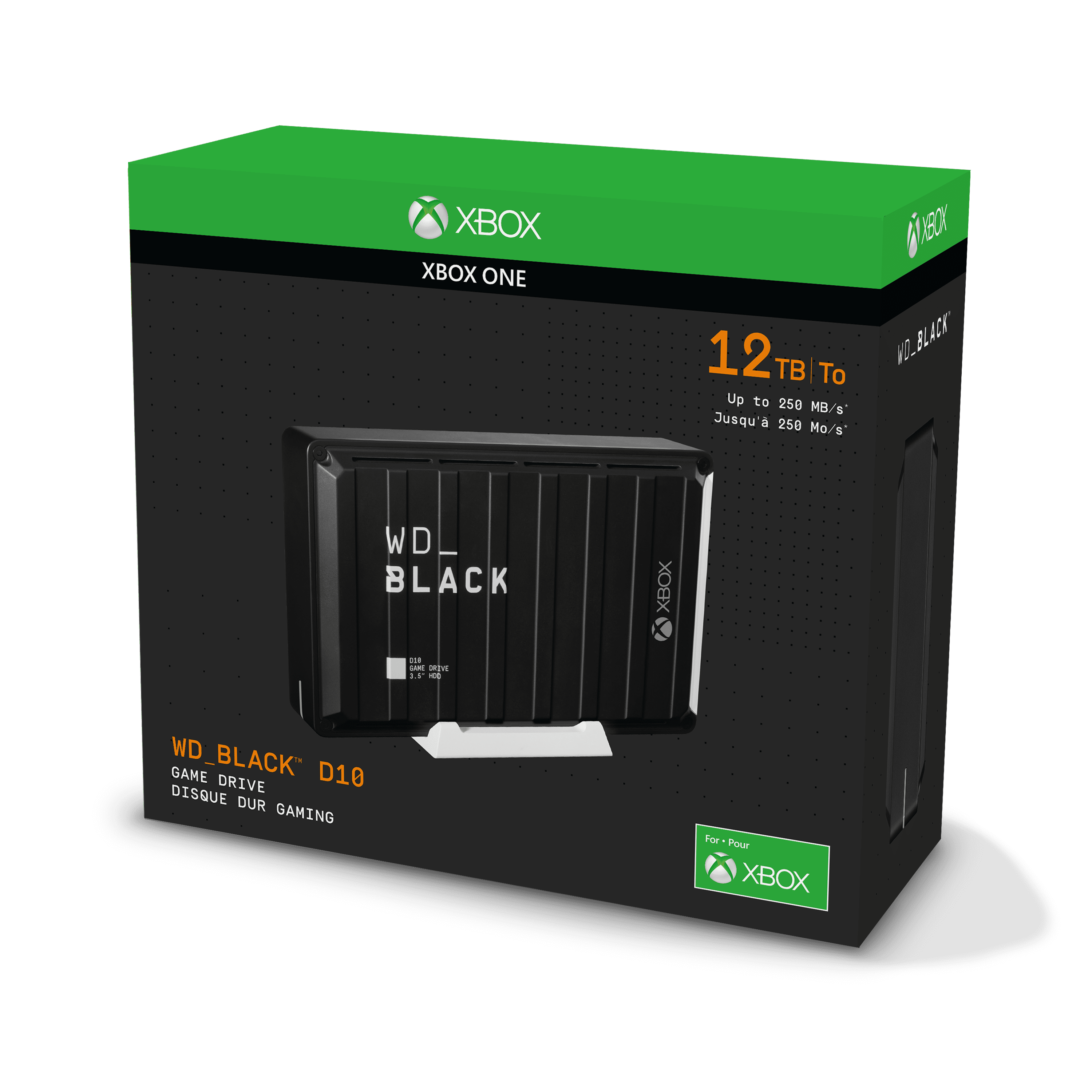 WD Black 12TB D10 Game Drive for Xbox One External Hard Drive 7200RPM  WDBA5E0120HBK-NESN