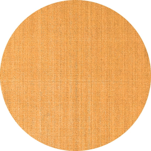 Ahgly Company Indoor Round Solid Orange Modern Area Rugs, 5' Round