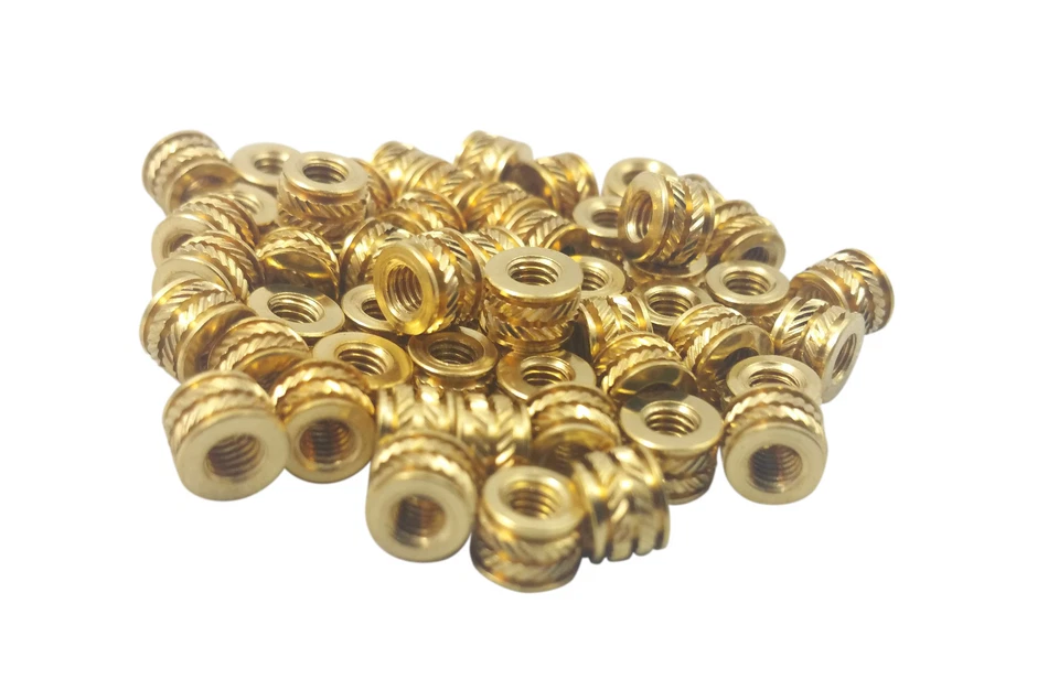 CIRCLE- 100X #4 #4-40 Brass Threaded Heat Set Inserts For Plastic 3D Printing Metal Nuts