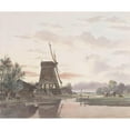 thumbnail image 2 of Hendrik Abraham Klinkhamer 24x20 Gold Ornate Framed and Double Matted Museum Art Print Titled - Wood Sawmill (1845), 2 of 4