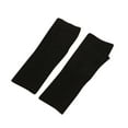 thumbnail image 2 of Kilaqueen Ribbed Knit Arm Warmers for Women Elbow Long Fingerless Gloves for Cold Weather Thumb Hole Arms Warmers, 2 of 3