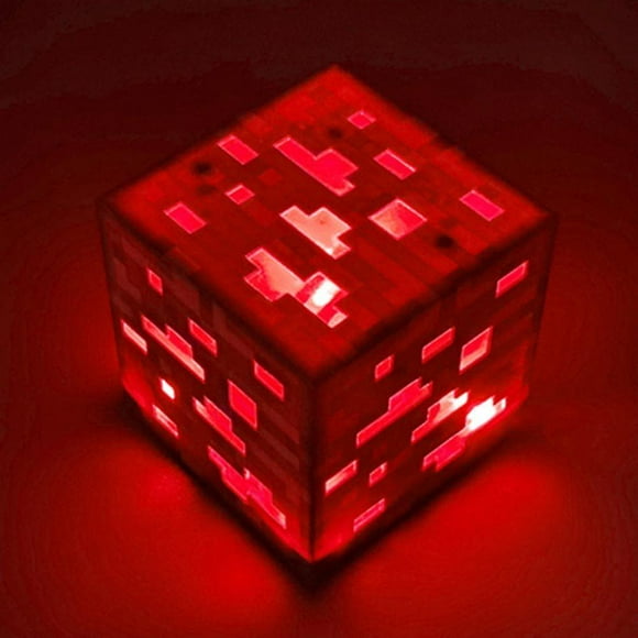 Jinsinto Discount Minecraft Game Peripheral Miners Lamp Rechargeable Night Light Toy (Red)