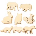 thumbnail image 1 of Bamboohart 48 Pcs Découpes en Bois Non Finies Forêt Animale, 1 of 6