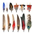 thumbnail image 1 of jifeng Hat Feathers Assorted Feathers for Fedora Hats DIY Centerpieces Crafts Decor B, 1 of 9