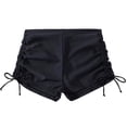 thumbnail image 5 of PEASKJP Womens Swim Bottoms Women's Ruched High Waisted Bikini Bottom Retro Vintage Swim Short Tankinis (Black,XL), 5 of 5