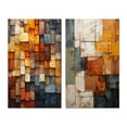 thumbnail image 2 of Designart "Earthy Euphony Hardedge Art wall decor II" Hard Edge Painting Wall Art Set Of 2 - Multi-Color Abstract Wall Decor Set Of 2, 2 of 6