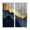Off White Gray Blue Light Yellow, variant on Navy Blue Geometric Kitchen Curtains Short 45 Inch Length, Modern Abstract Luxury Golden Grommet Top Bedroom Living Room Curtains, Light Filtering Cafe Curtain Drapes 2 Panels Set 84''x45''