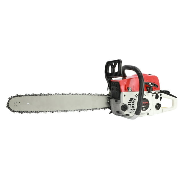 Jubilant 1 Set Gas Chain Saw High Power Multifunction 58 Cubic Centimeter Rust Resistant Wood Chainsaw for Wood Cutting