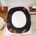 thumbnail image 5 of Castle Fairy Teens Red Flower Rose Full Size Sheets,Romantic Gold Butterfly Bed Sheets, 5 of 7