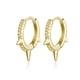 thumbnail image 1 of Aretes, lindos aretes pequeños de aro para mujer chapados en oro de 18k oro JAMW Sencillez, 1 of 4