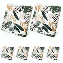 TOPCHANCES 6 Pcs Patio Stretch Sofa Cushion Covers Outdoor Cushion Covers Replacement with Elastic Bottom, Couch Slipcover Sofa Seat Covers Patio Furniture Protector, Coconut Forest