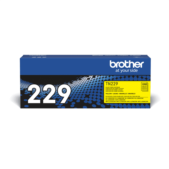 Brother Genuine TN229Y Standard Yield Yellow Toner Cartridge
