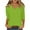 Green, variant on Htigea Womens Summer 3/4 Sleeve Tops Casual V Neck T Shirts Fashion Loose Fit Basic Tunic Tees Orange,M