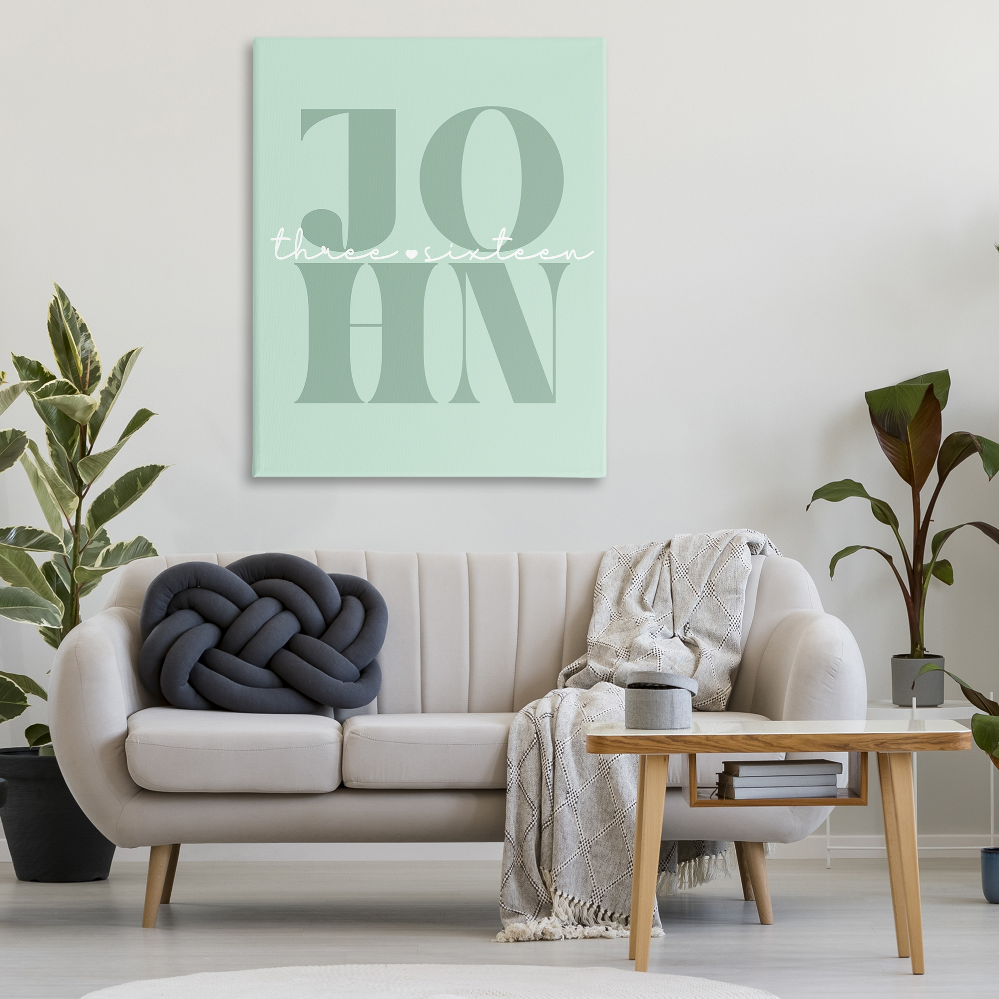 Stupell Industries John Proverb on Green Religious & Spiritual Painting Wrapped Canvas Art Print Wall Art, 36 x 48