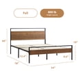 thumbnail image 2 of Rest Haven Ashland Metal and Wood Platform Bed, Full, Brown, 2 of 12