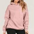 thumbnail image 2 of Fanxing ChristmasDeals Clearance 2025 Women 2025 Trendy Boyfriend Sweatshirt Oversized Pullover Hoodies Tops for Juniors Hooded Drawstring Pullovers S,M,L,XL,XXL,XXXL, 2 of 9