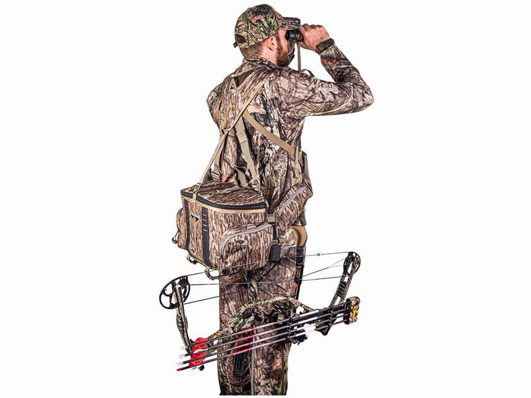 TENZING Unisex Adult Hangtime Lumbar Pack, Mossy Oak Bottomland | Adjustable Durable H2O Compatible Hunting Pack with 5 Compartments, 5 Pockets & Webbing Straps for Extra Hunting Gear Milti
