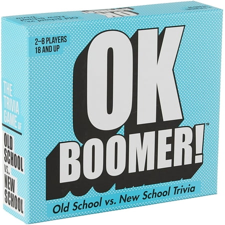 Games Adults Play OK Boomer - The Old School vs. New School Trivia Game, Blue Sky, Includes 220 Cards