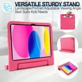thumbnail image 4 of iPad 10th Generation Kids Case 2022, New iPad 10.9 inch 2022 case, Shockproof, Silicone Rubber EVA Portable Handle Stand Protective Kids Cover Case for iPad 10th Generation 2022 10.9 Inch, Rose, 4 of 5