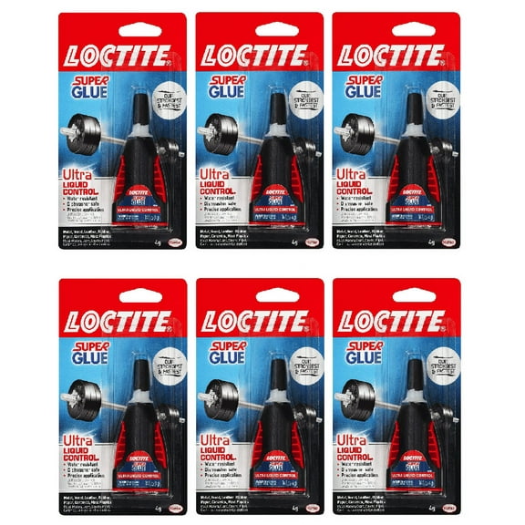 Loctite 1647358 Ultra Liquid Control Super Glue 4 Gram (6 Pack)