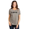 thumbnail image 2 of Love It Women's Fashion Relaxed T-Shirt Tee Heather Tan Small, 2 of 5