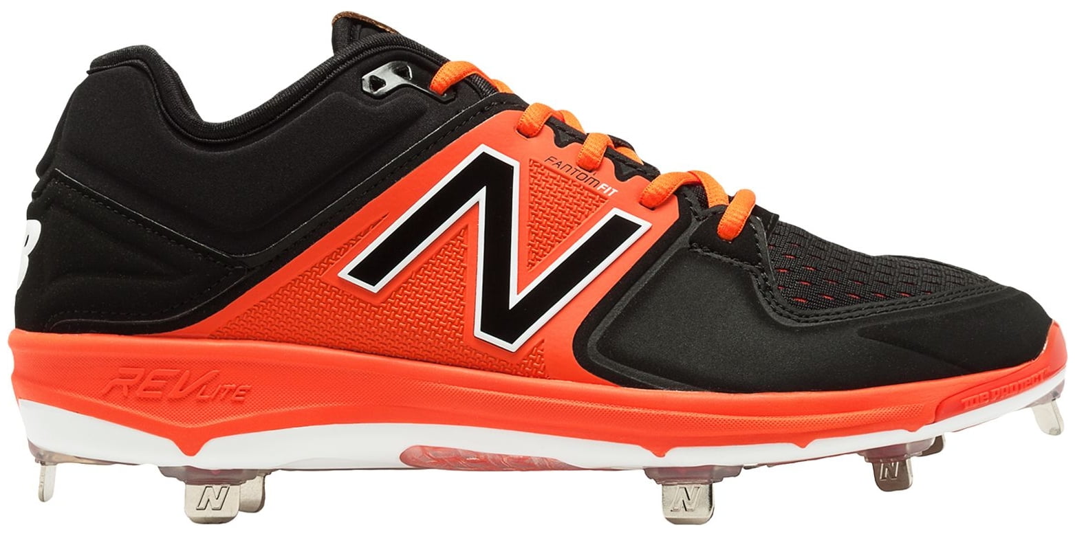 orange metal baseball cleats