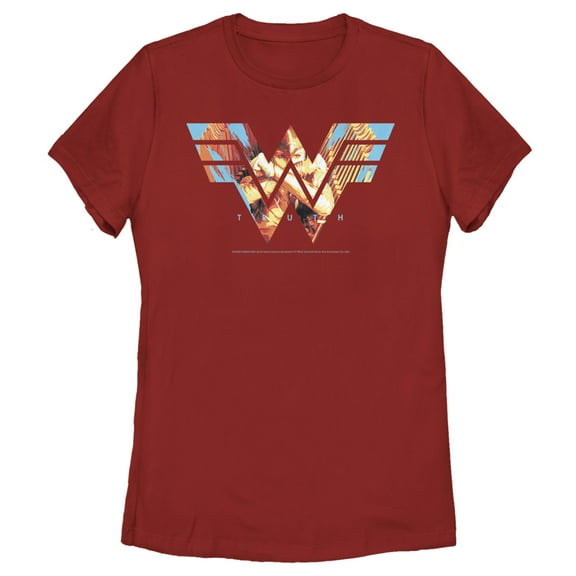 Women's Wonder Woman 1984 Eagle Truth Logo  Graphic Tee Red 2X Large