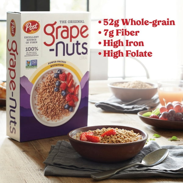 Post Grape-Nuts Original Breakfast Cereal with pan