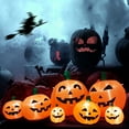 thumbnail image 3 of Pumpkin Halloween Inflatables 10FT Long Pumpkin LED Blow Up Terror Inflatable Props With Fixed Stakes Tethers for Outdoor Garden Yard Party Decoration, 3 of 3