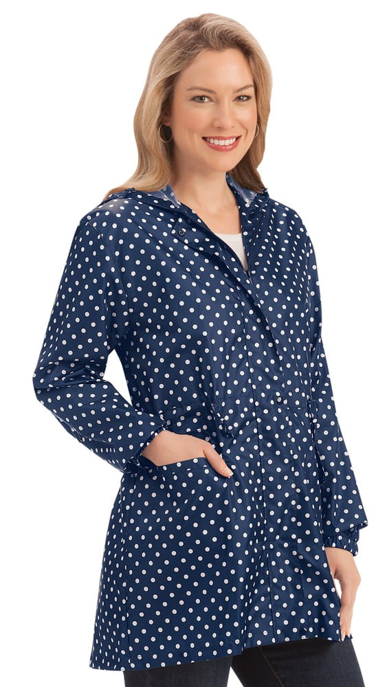polka dot rain jacket