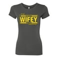 thumbnail image 2 of The Best Wifey in the Universe | Womens Mother's Day Slim Fit Junior Tee, Dark Grey, X-Large, 2 of 4