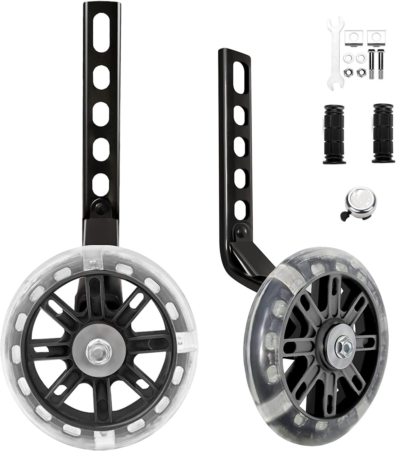 Jelly Comb Bike Training Wheels Stronger Bicycle Stabilizers Mounted Kit for Kids Single Speed Bicycle (1 Pair)