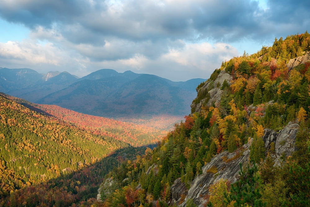 Scenic view of trees on mountain, Great Range, Giant Mountain, Adirondack Mountains State Park