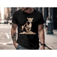 thumbnail image 2 of Vintage Mountain Lion King Gift Men Women Girls Boys Kids T-Shirt Mountain Lion Animal Birthday Holiday Presents Tshirt, 2 of 10