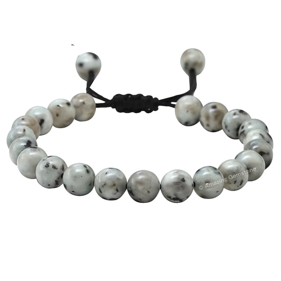 Kiwi Jasper Crystal Bracelet - 8mm Beaded Bracelet and Healing Stones