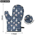 thumbnail image 6 of Cute Oven Mitts,Dark Blue Ballerina Flower Pattern Oven Mitt 2-Pack Set,Kitchen Gloves for Oven,Heat Resistant Oven Mitts 7.7"x12", 6 of 7
