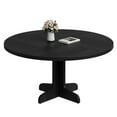 thumbnail image 4 of TROPOW 47" Round Farmhouse Dining Table for 4-6 People – Wood Tabletop with Sturdy Pedestal Base, Circle Kitchen & Dining Table for Home, Living Room, or Small Spaces, 4 of 7