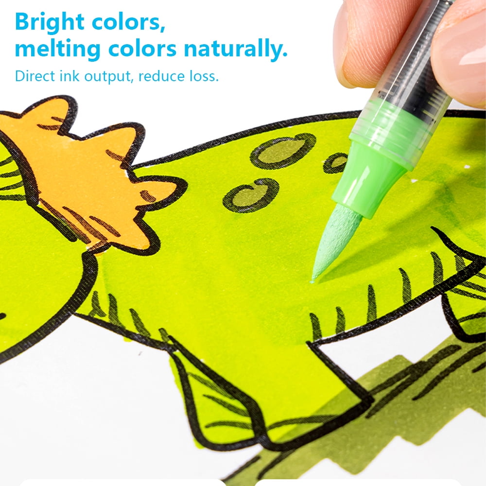 Direct Liquid Soft Head Acrylic Marker Pens,Acrylic Paint Markers, Brush Tip Acrylic Paint Pens, Ideal for Canvas, Wood, Stone, and DIY Craft