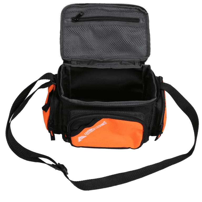 Ozark Trail Soft-Sided 350 Fishing Tackle Bag with 3 Tackle Boxes