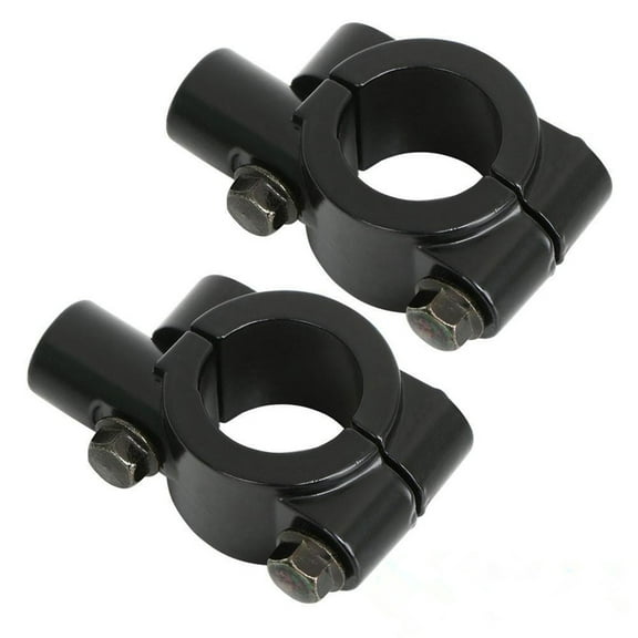 Pretyzoom 2Pcs Motorcycle Rearview Mirror Bracket Black Aluminum for Motorcycle Riding