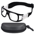 thumbnail image 1 of Gafas de Deporte Profesionales Ajustables Uxcell, Gafas de Seguridad Unisex para Baloncesto Racquetball Negro Blanco, 1 of 7